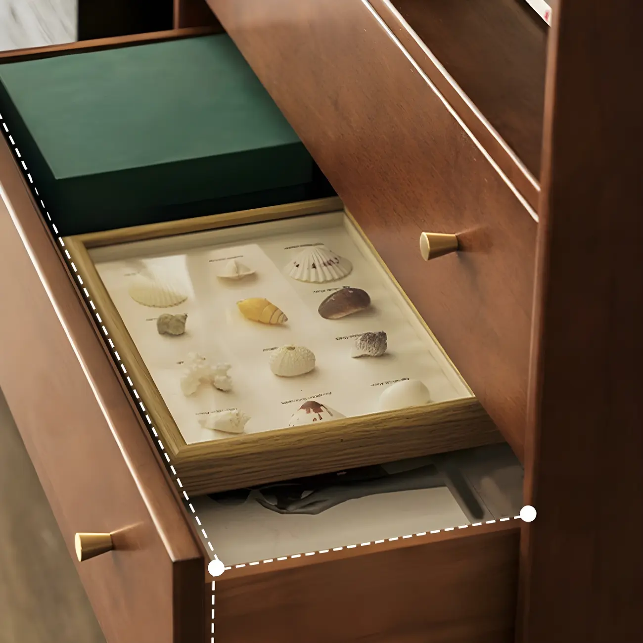 Modern Rubberwood Bedroom Storage Cabinet with 4 Drawers Image - 8 | homeyfad