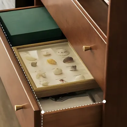 Modern Rubberwood Bedroom Storage Cabinet with 4 Drawers Image - 8