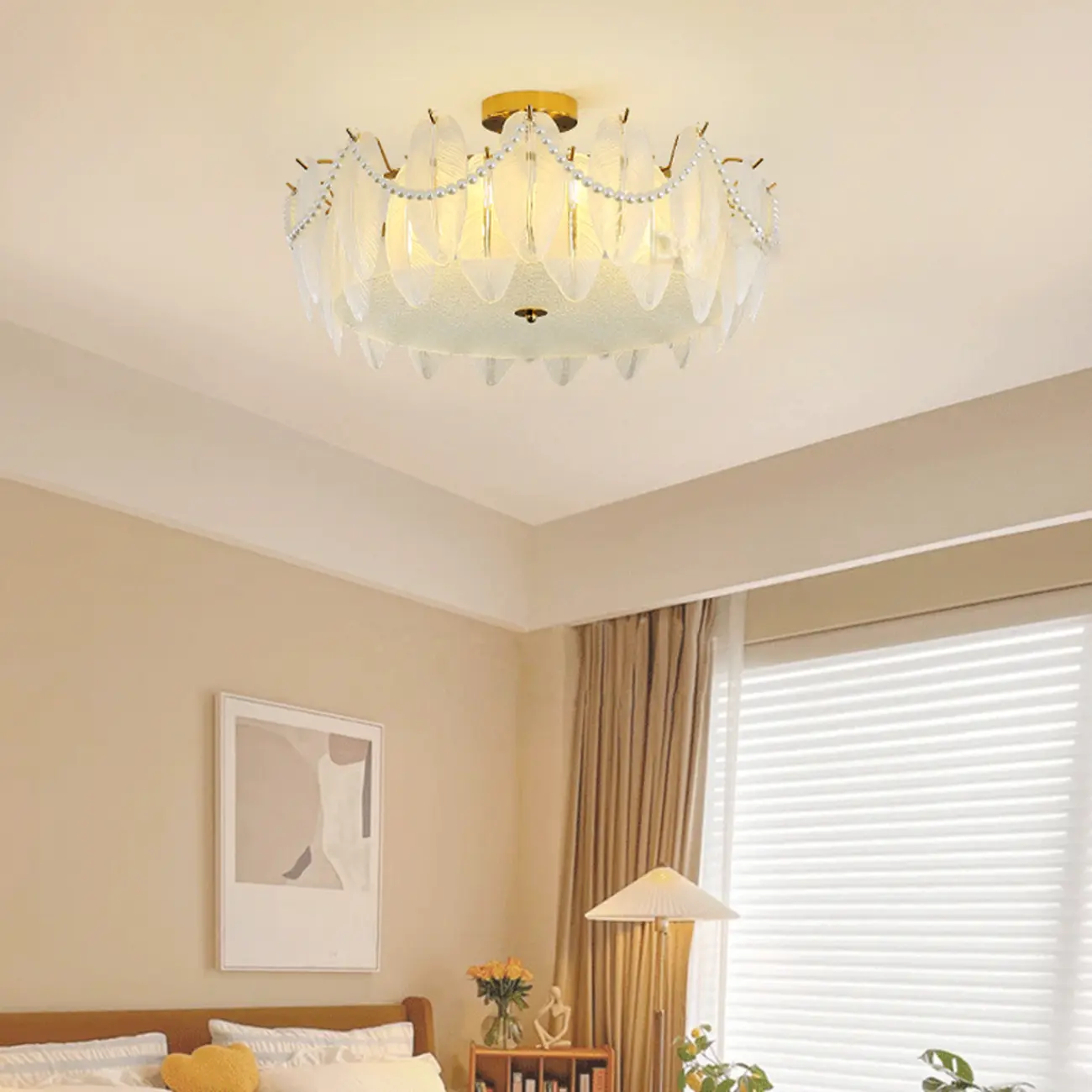 Luxury Ceiling Light with Ambient Shade for Living Room Image - 1 | homeyfad