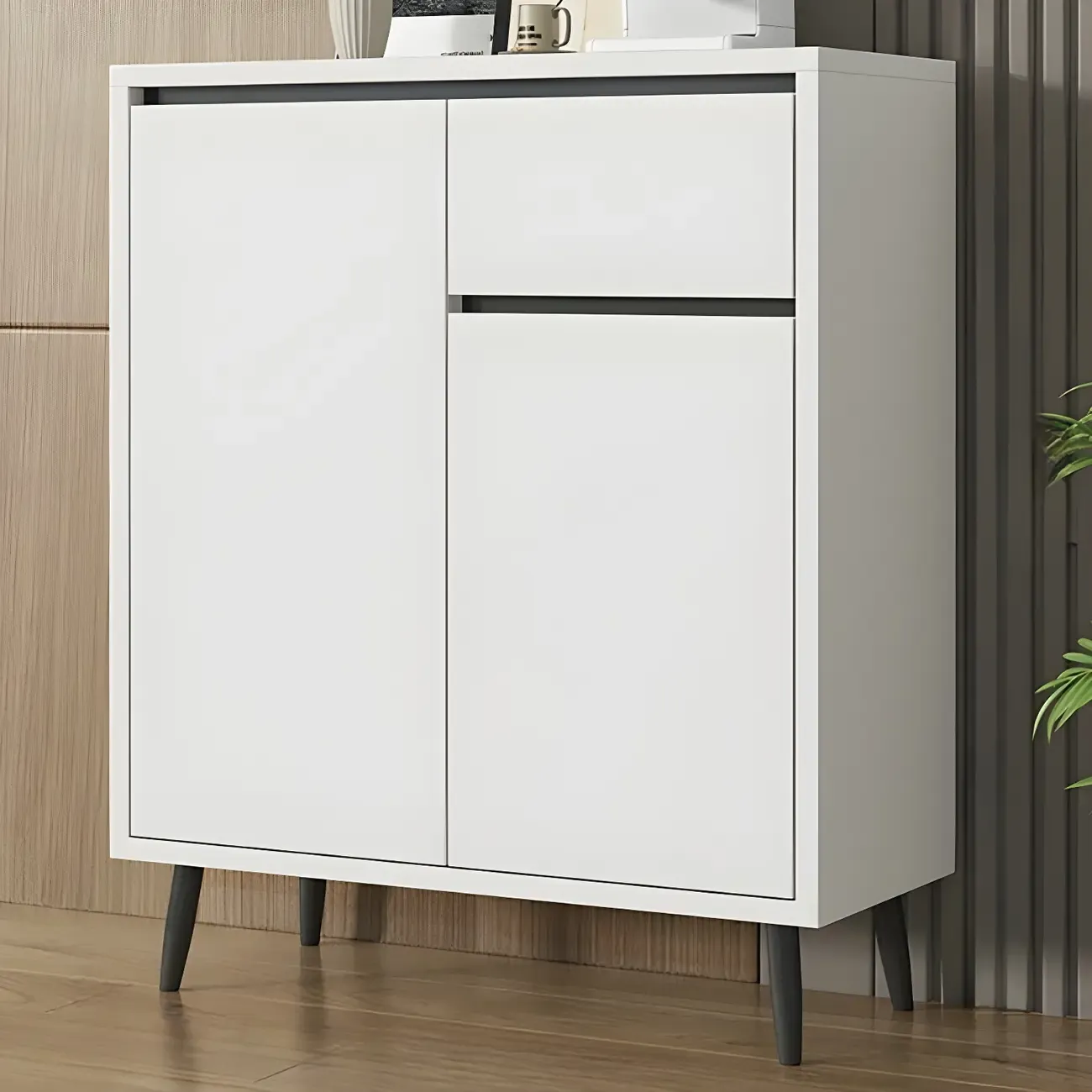 Modern Wooden Sideboard with Multi-Drawers and Cabinets Image - 9