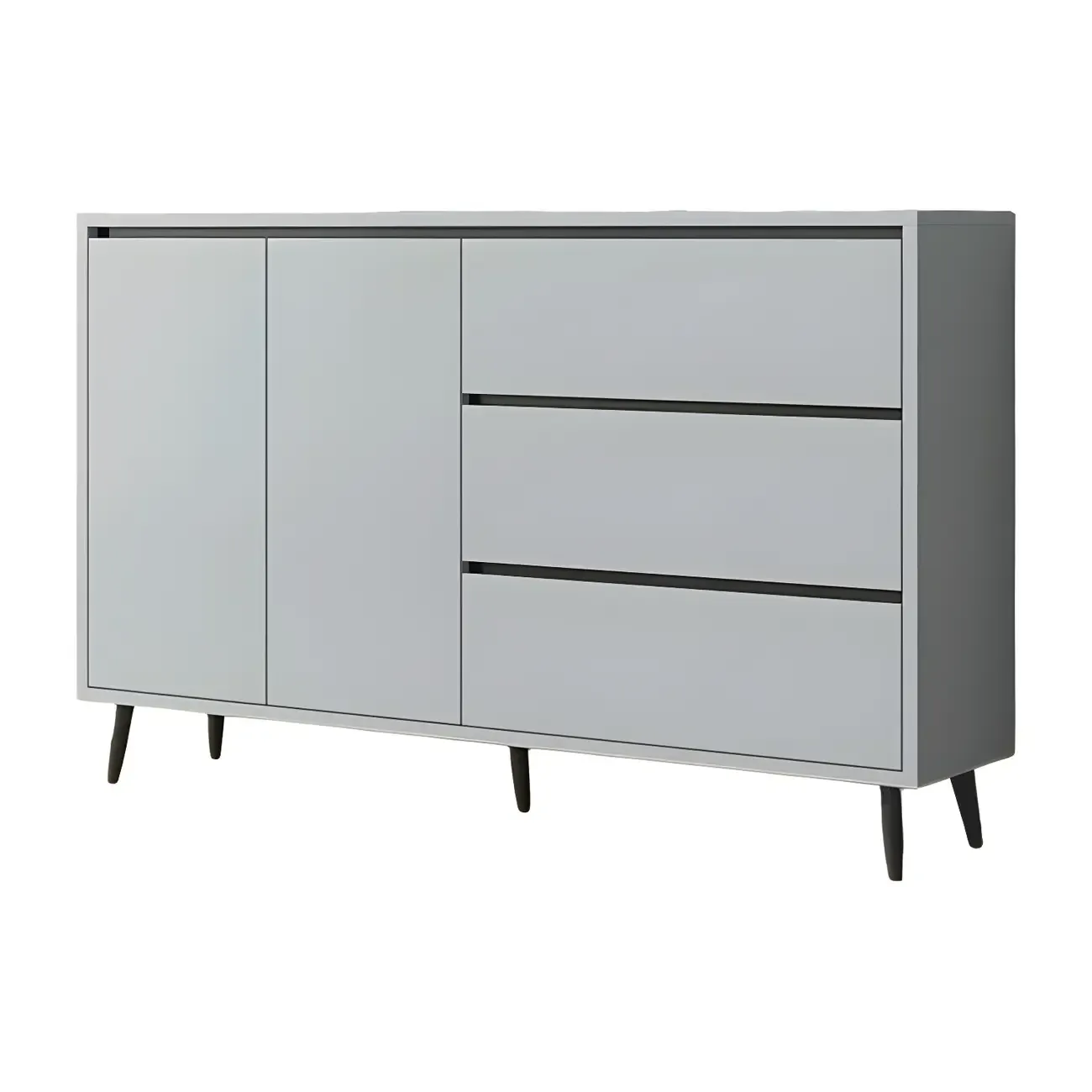 Modern Wooden Sideboard with Multi-Drawers and Cabinets Image - 10