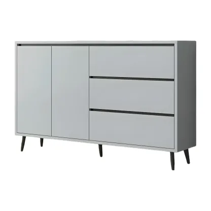 Modern Wooden Sideboard with Multi-Drawers and Cabinets Image - 10