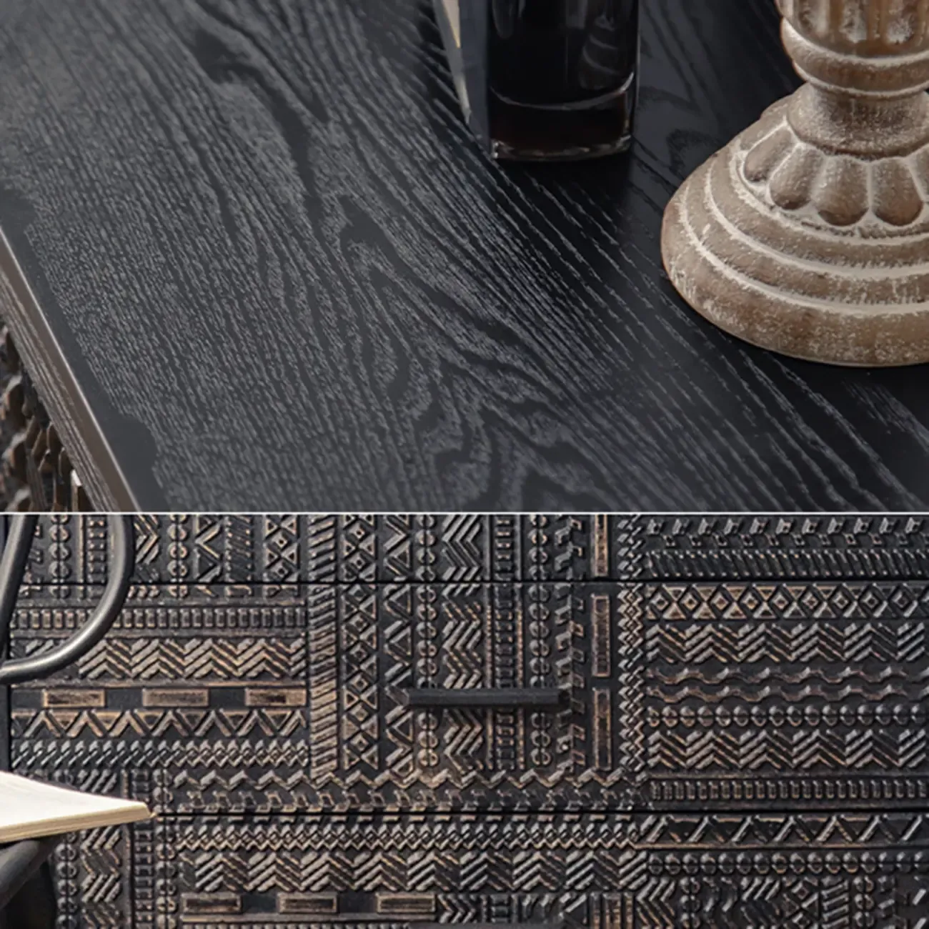 Modern Pine Sideboard with Storage for Living Room Image - 11