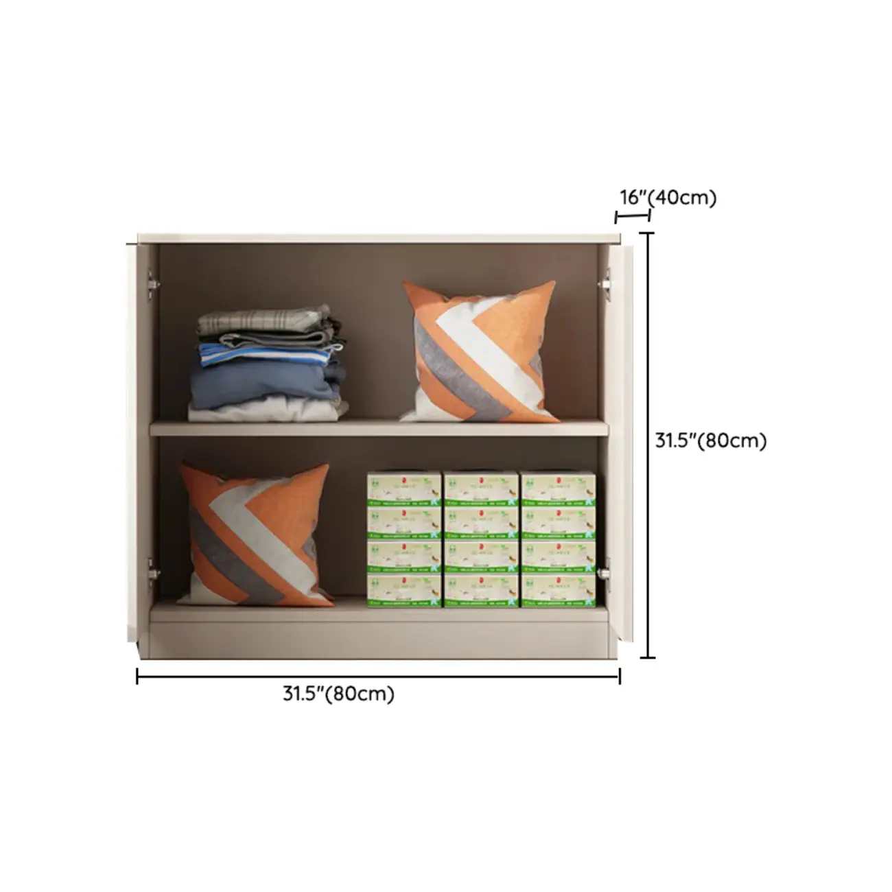 Modern Space-saving Accent Cabinet with Exterior Shelf Image - 23 | homeyfad