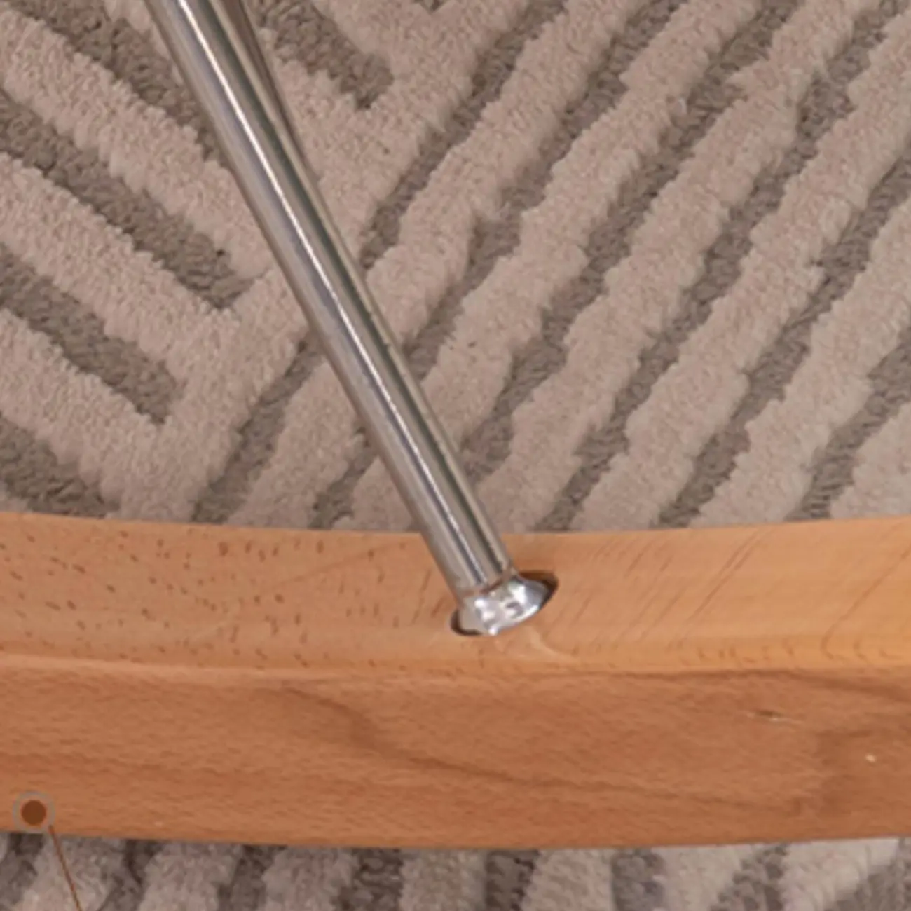 Modern Flannel Upholstered Armless Rocking Chair with Ottoman Image - 9 | homeyfad