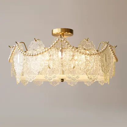 Luxury Ceiling Light with Ambient Shade for Living Room Image - 5