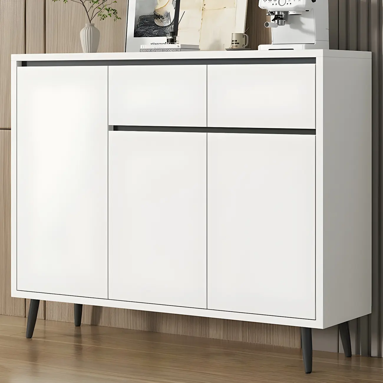 Modern Wooden Sideboard with Multi-Drawers and Cabinets Image - 14 | homeyfad