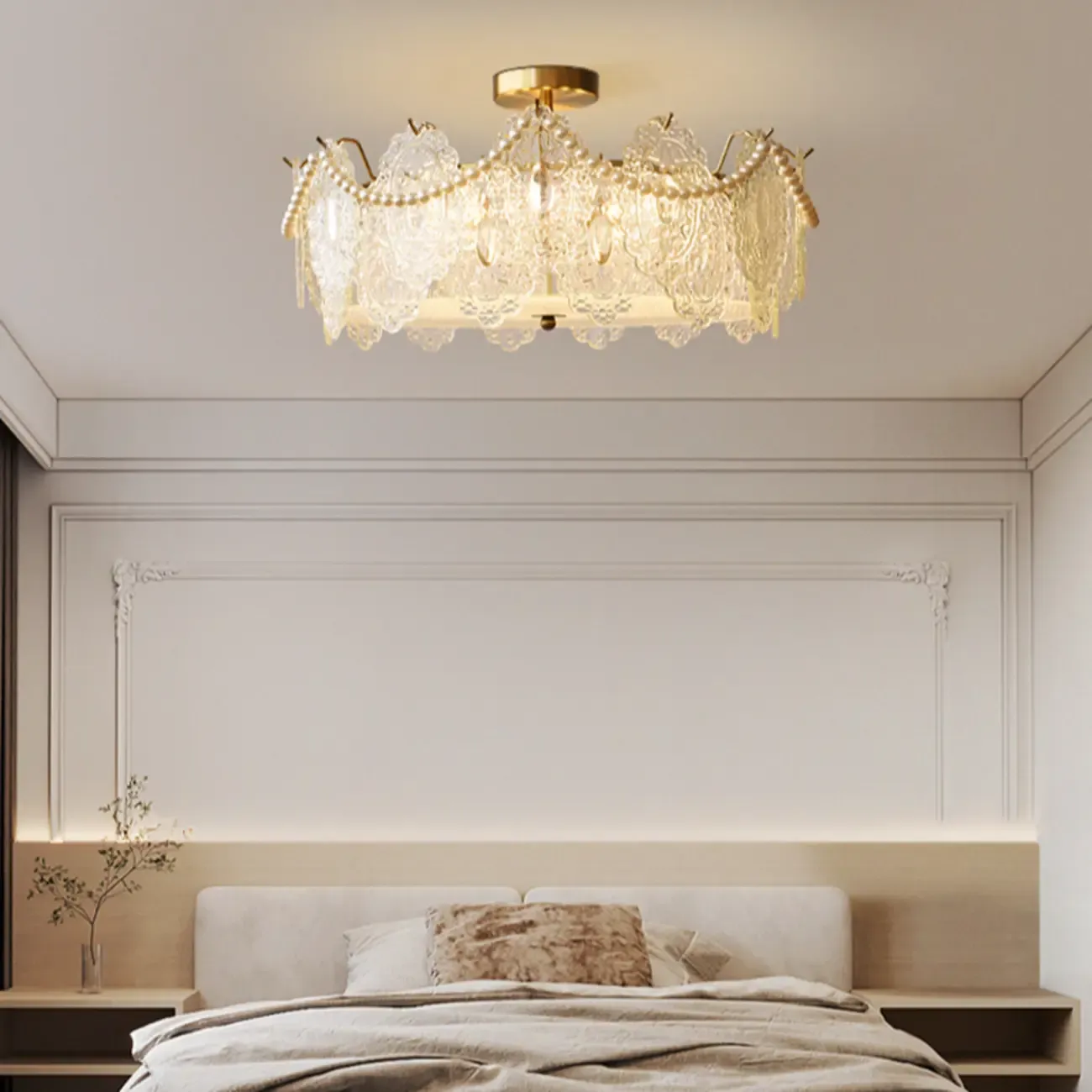 Luxury Ceiling Light with Ambient Shade for Living Room Image - 6