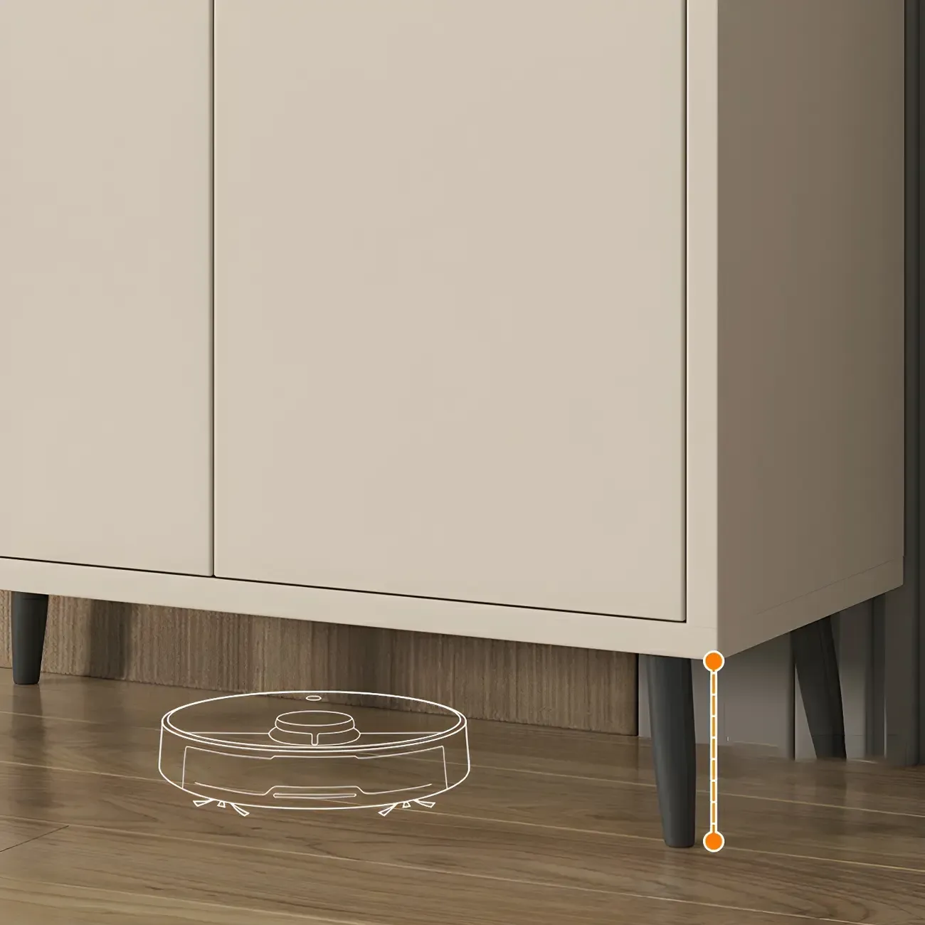 Modern Wooden Sideboard with Multi-Drawers and Cabinets Image - 15