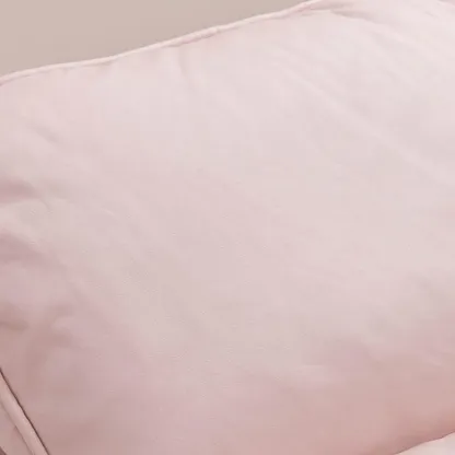 Modern Flannel Upholstered Armless Rocking Chair with Ottoman Image - 12