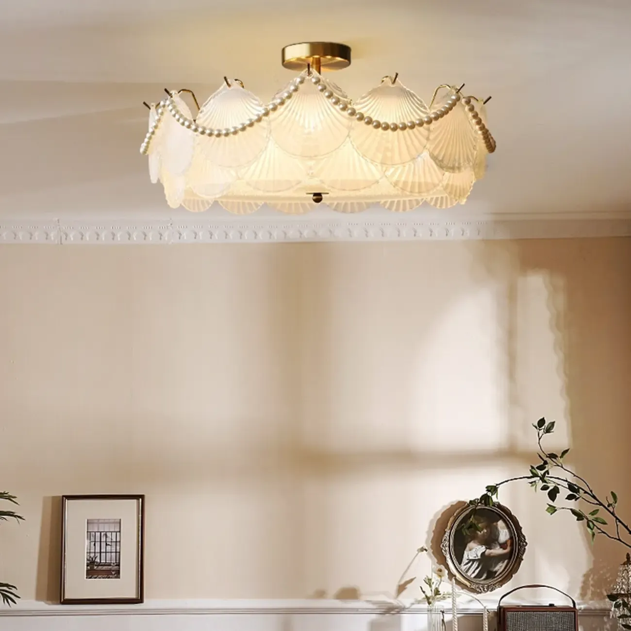 Luxury Ceiling Light with Ambient Shade for Living Room Image - 8