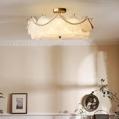 Luxury Ceiling Light with Ambient Shade for Living Room Image - 8