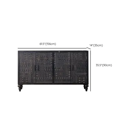 Modern Pine Sideboard with Storage for Living Room Image - 17