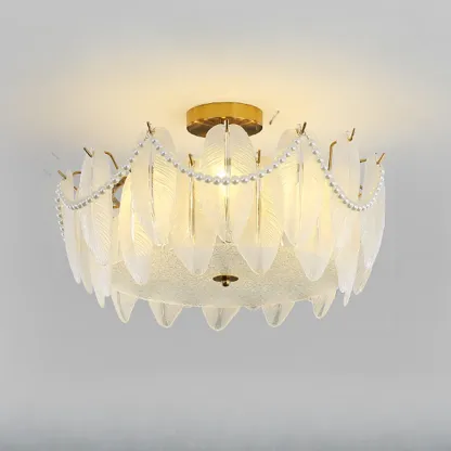 Luxury Ceiling Light with Ambient Shade for Living Room Image - 9