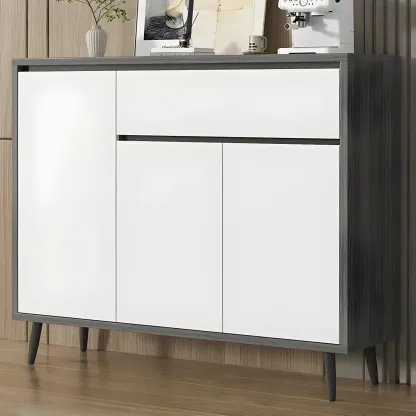 Modern Wooden Sideboard with Multi-Drawers and Cabinets Image - 19