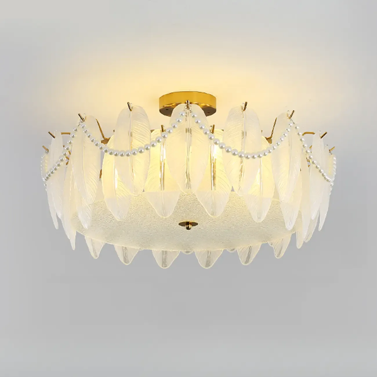 Luxury Ceiling Light with Ambient Shade for Living Room Image - 11