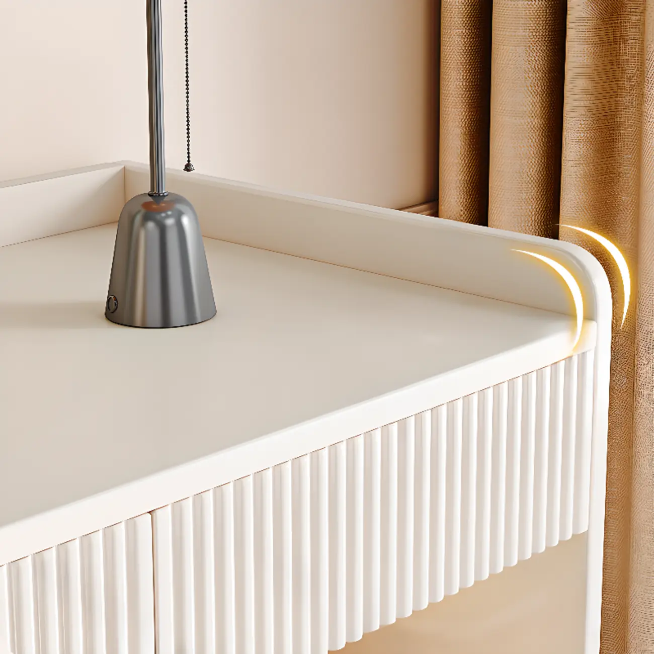 Modern White Accent Cabinet with Drawers & Glass Doors  Image - 11 | homeyfad