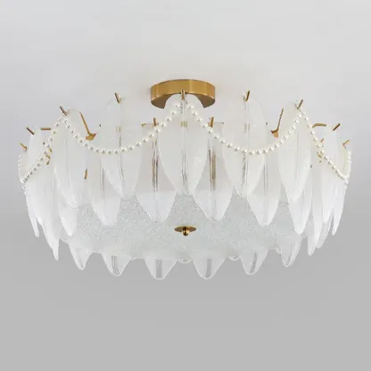 Luxury Ceiling Light with Ambient Shade for Living Room Image - 12