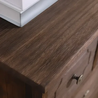 Rustic Wooden Cabinet for Living Room with Standard Length  Image - 11