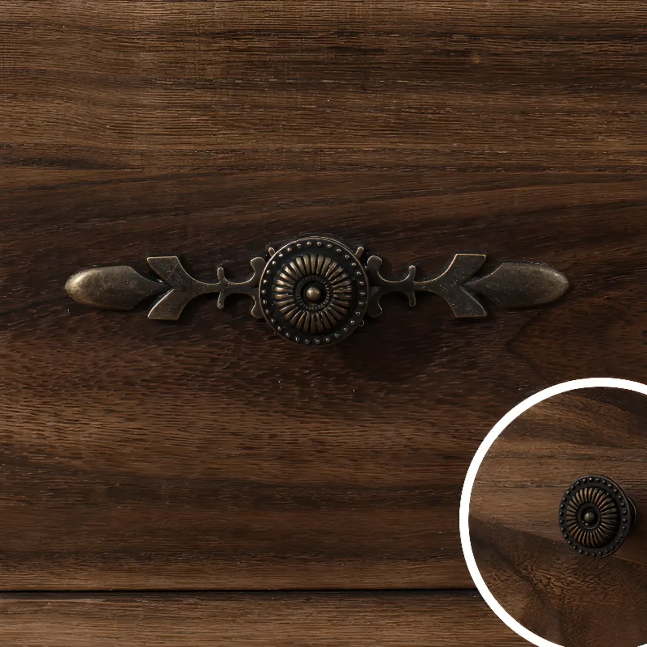 Rustic Wooden Cabinet for Living Room with Standard Length  Image - 13