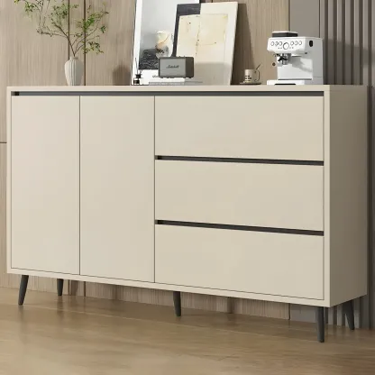 Modern Wooden Sideboard with Multi-Drawers and Cabinets Image - 25