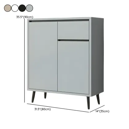 Modern Wooden Sideboard with Multi-Drawers and Cabinets #size