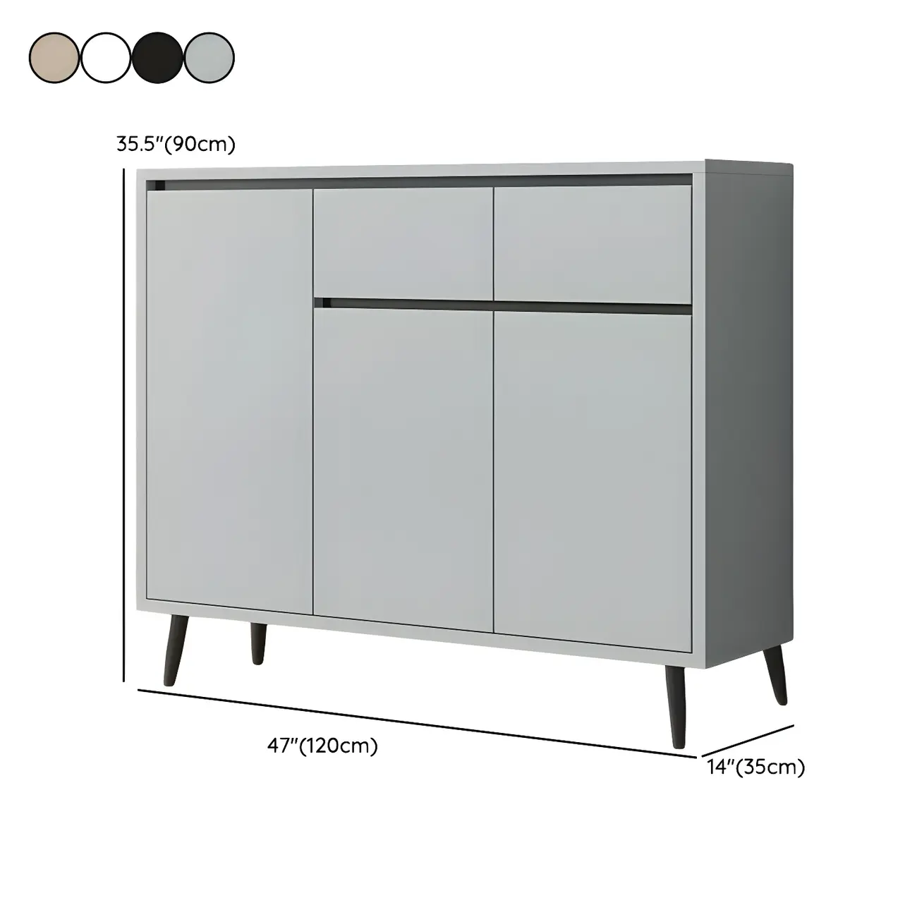 Modern Wooden Sideboard with Multi-Drawers and Cabinets Image - 28 | homeyfad