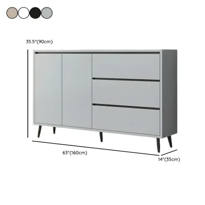Modern Wooden Sideboard with Multi-Drawers and Cabinets Image - 30