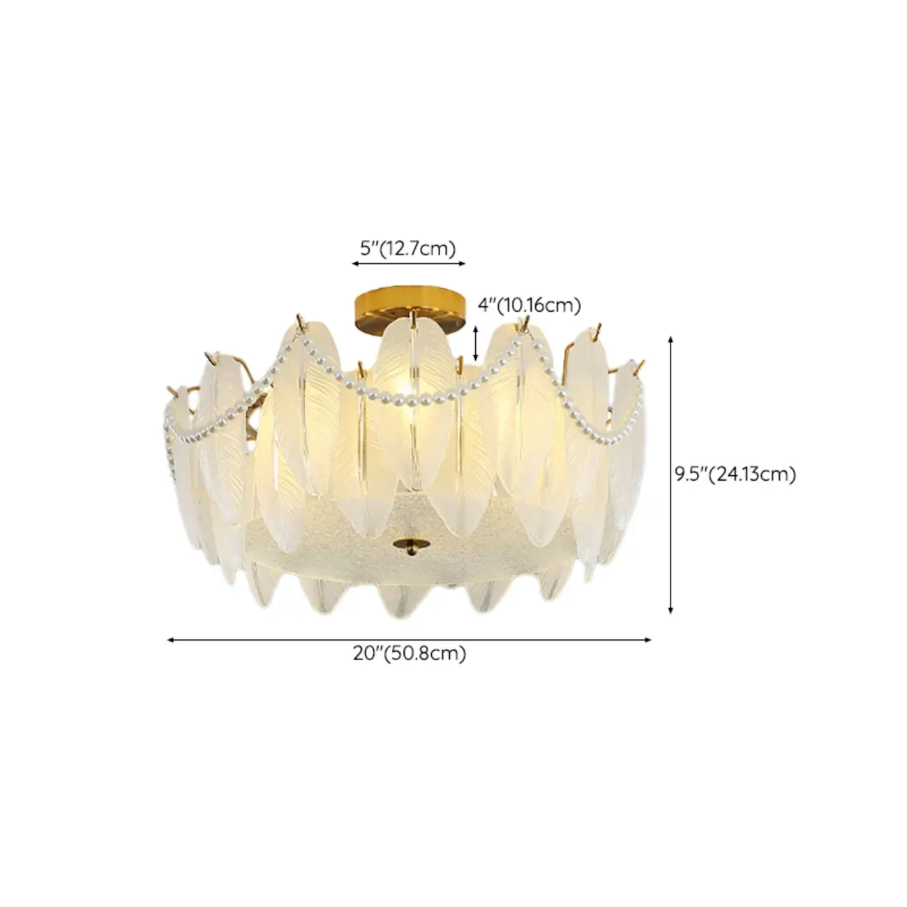 Luxury Ceiling Light with Ambient Shade for Living Room Image - 22