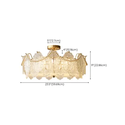 Luxury Ceiling Light with Ambient Shade for Living Room Image - 23