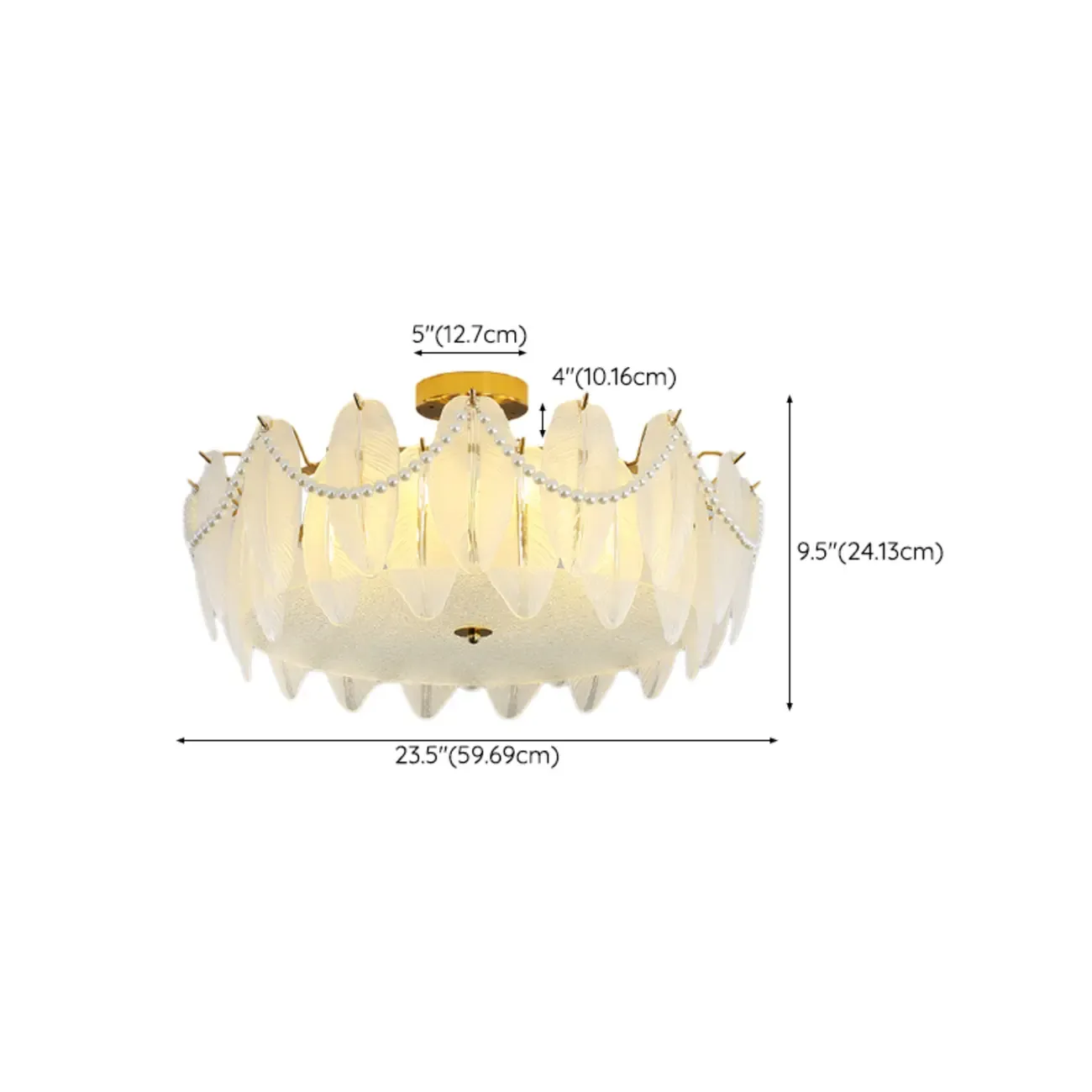 Luxury Ceiling Light with Ambient Shade for Living Room Image - 24