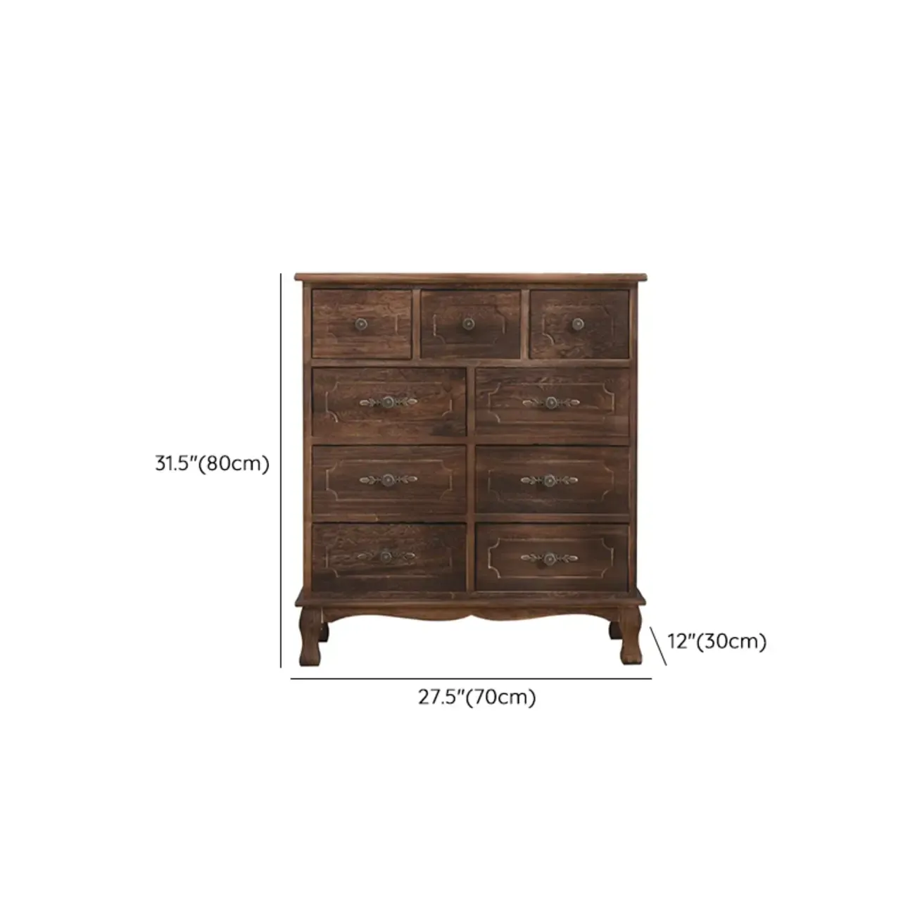 Rustic Wooden Cabinet for Living Room with Standard Length  Image - 22