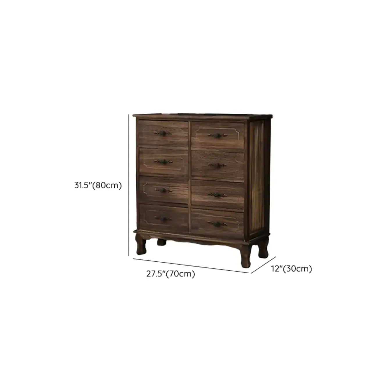 Rustic Wooden Cabinet for Living Room with Standard Length  Image - 23