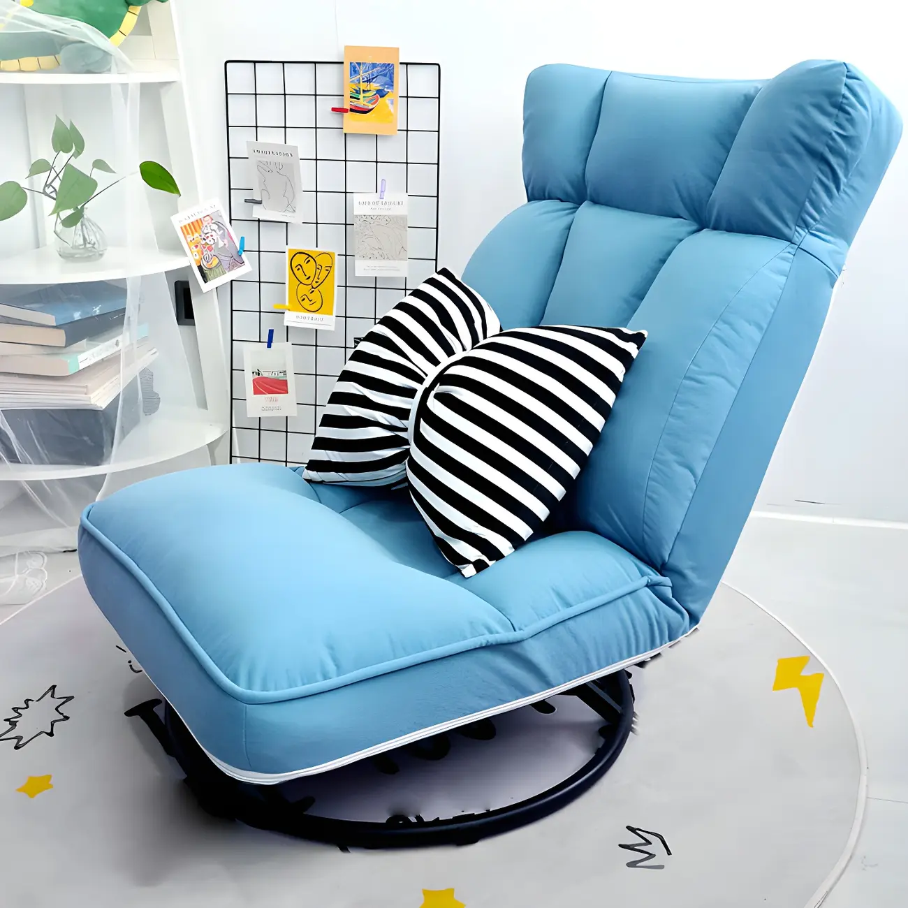Manual Rocker Recliner Chair with Swivel for Small Spaces Image - 1 | homeyfad