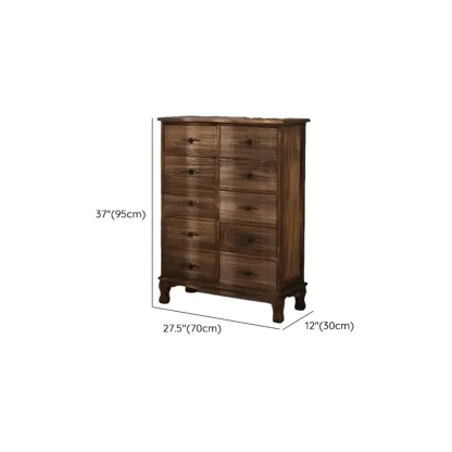 Rustic Wooden Cabinet for Living Room with Standard Length  Image - 25