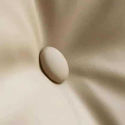 Modern Beige Leather Accent Armchair with Swivel Image - 7