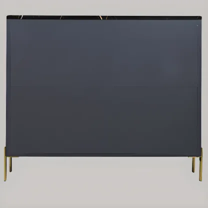 Glam Dark Gray Wooden Cabinet with Free Standing Design Image - 5