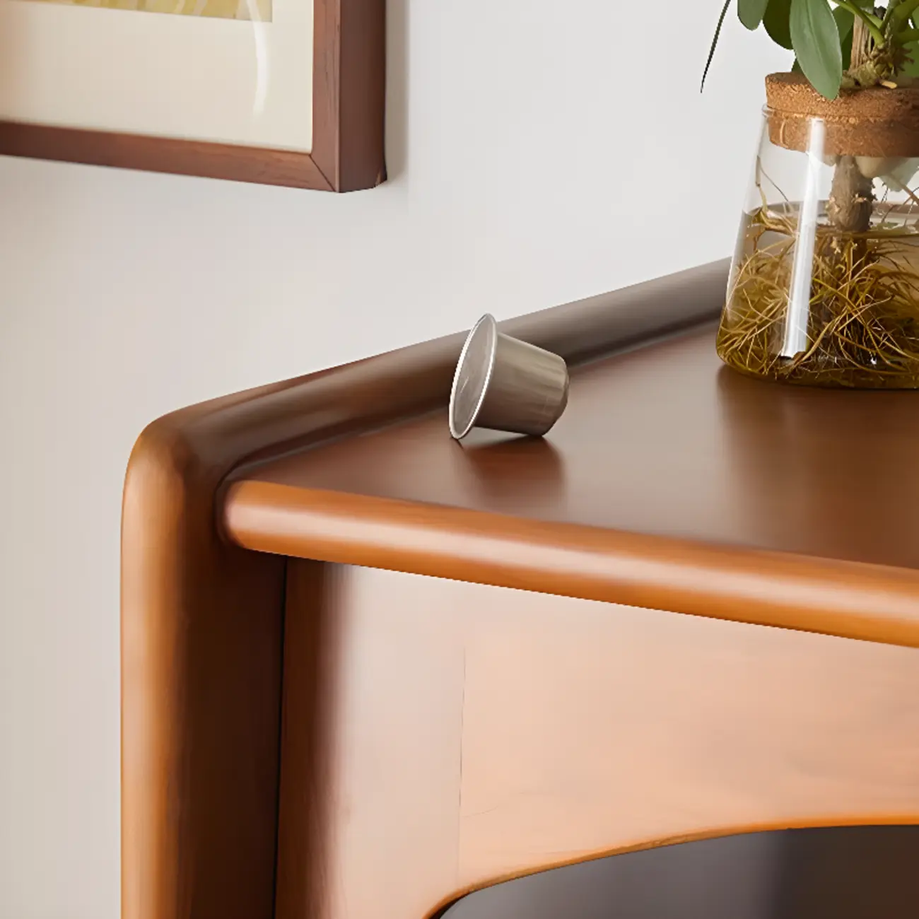 50" Modern Pine Wood Storage Cabinet with Glass Door Image - 6 | homeyfad