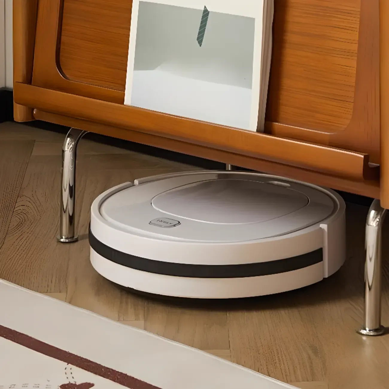 50" Modern Pine Wood Storage Cabinet with Glass Door Image - 7