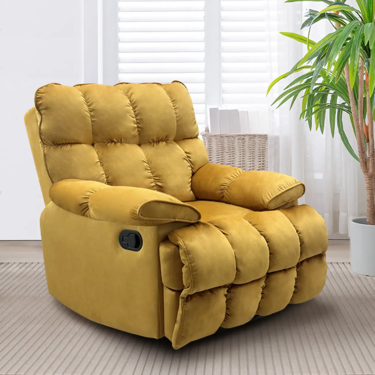 Modern Manual/Power Recliner Chair with Lumber Support Image - 2 | homeyfad