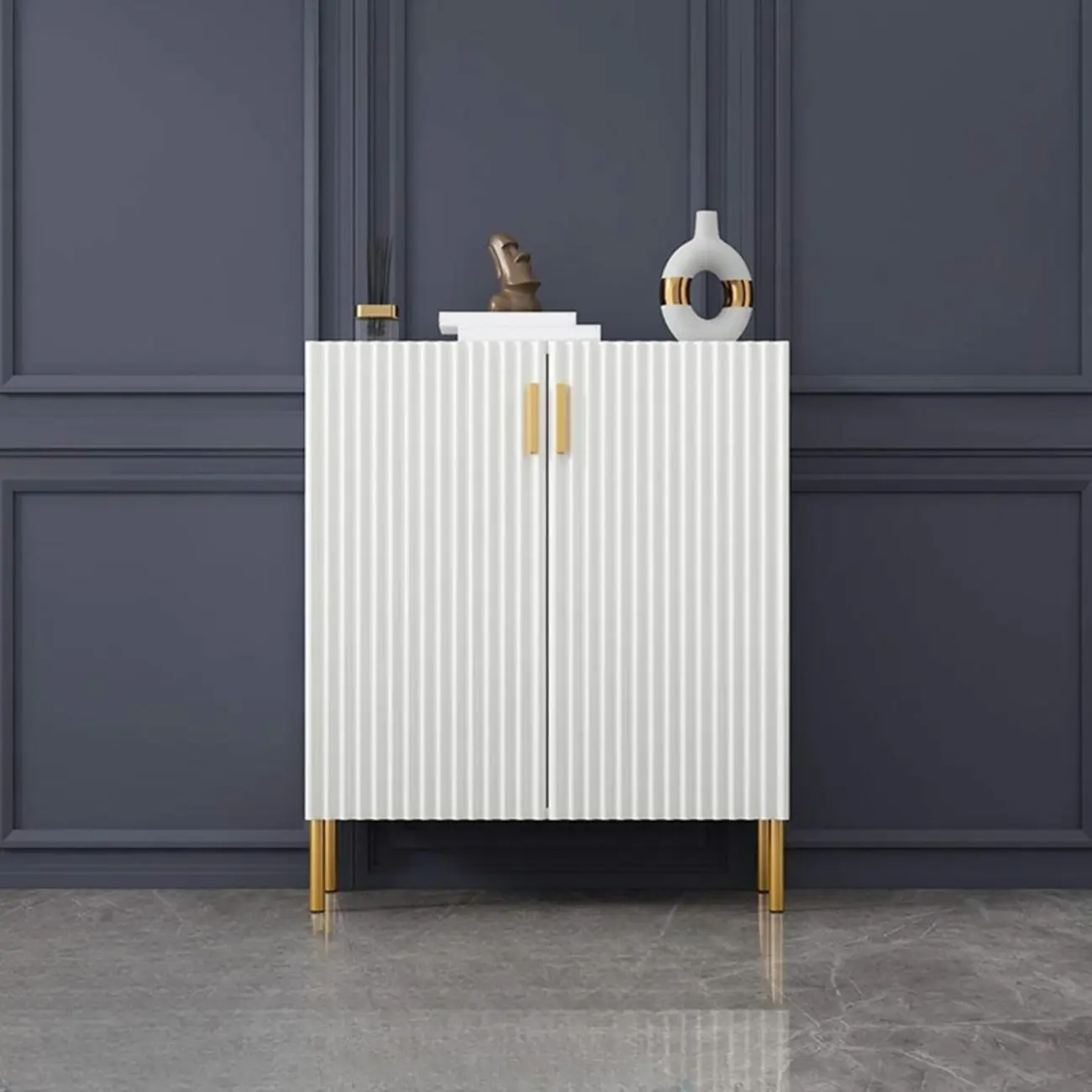 Glam Wooden Sideboard with Shelves and Cabinets Image - 3 | homeyfad