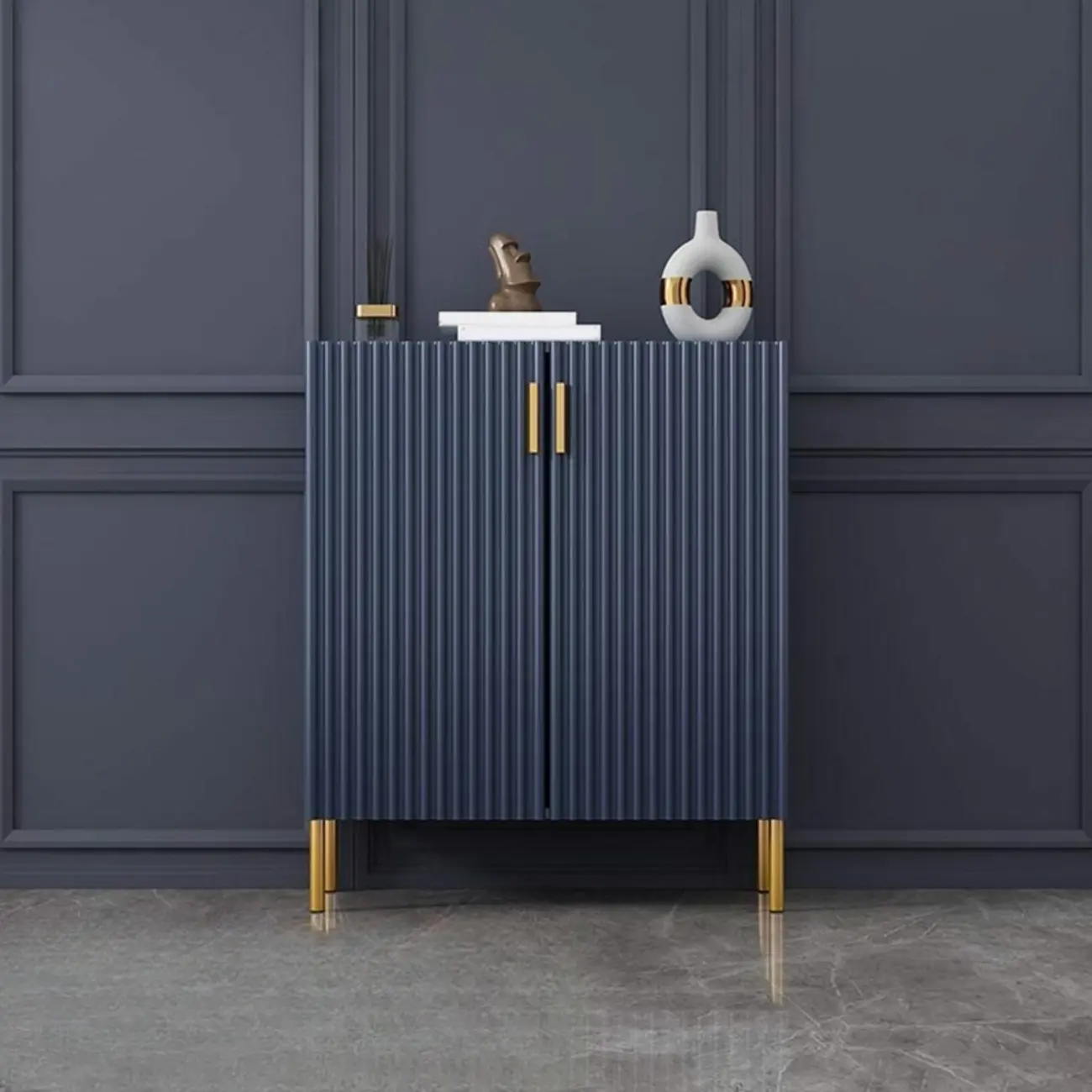 Glam Wooden Sideboard with Shelves and Cabinets Image - 6 | homeyfad