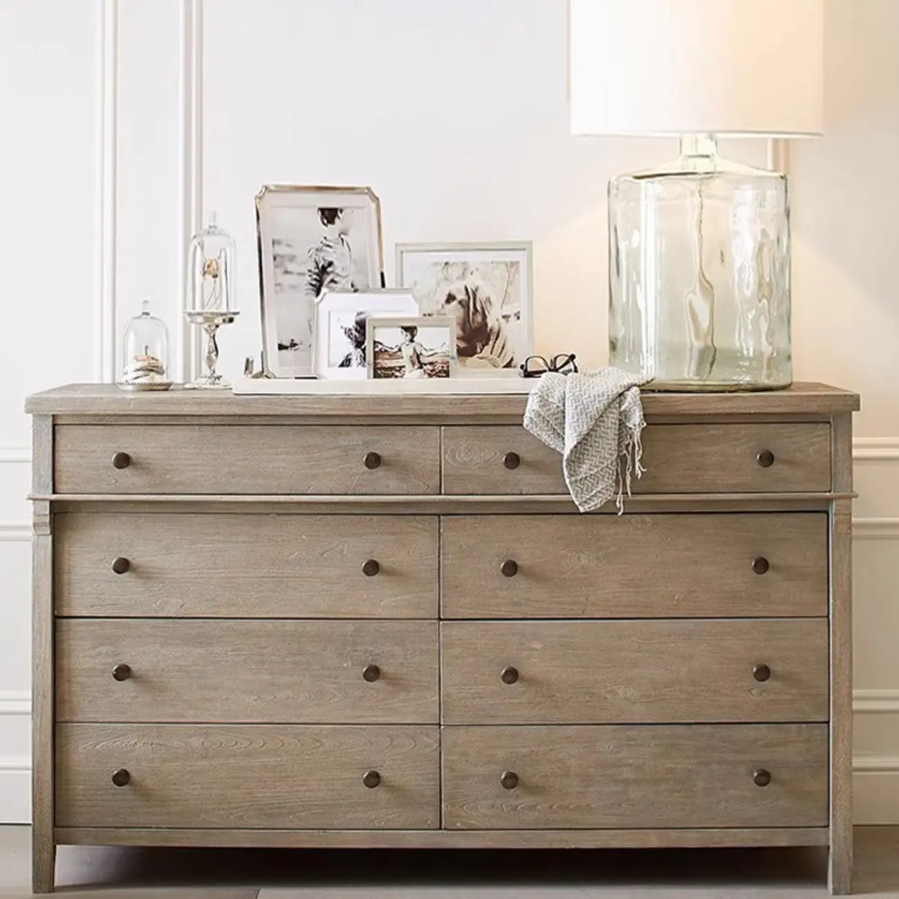 Rustic Oak Brown Living Room Accent Chests with 6/8 Drawers Image - 1 | homeyfad