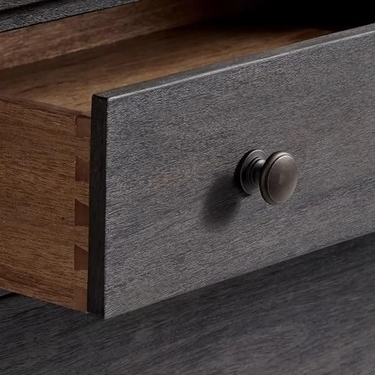 Rustic Oak Brown Living Room Accent Chests with 6/8 Drawers Image - 6