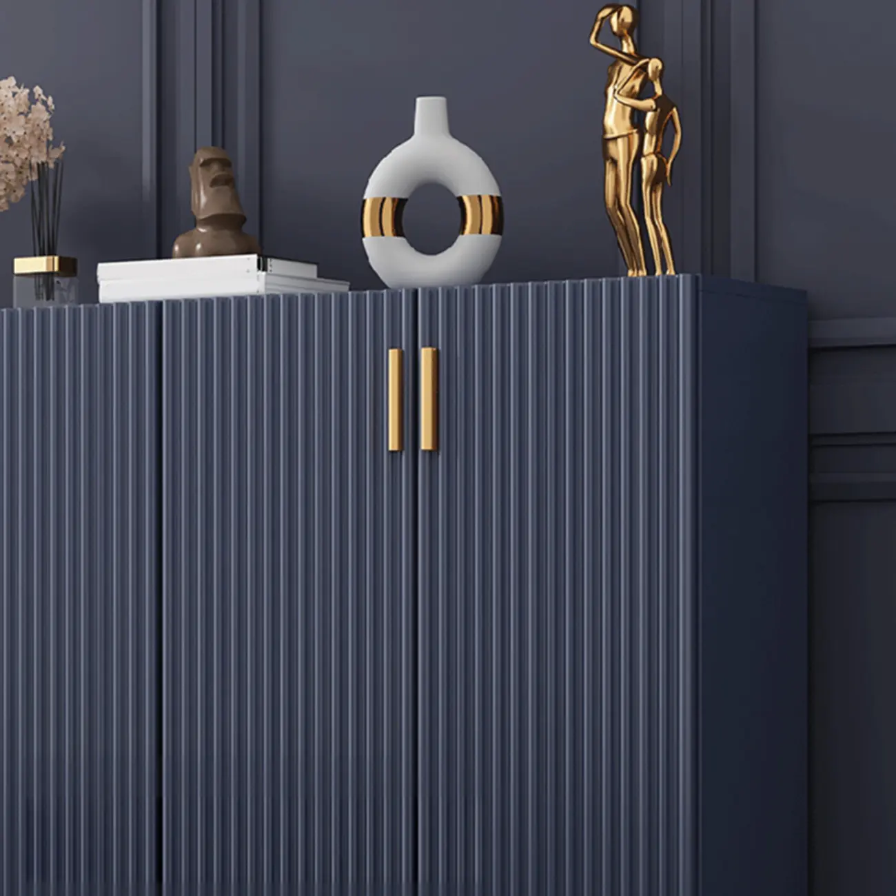 Glam Wooden Sideboard with Shelves and Cabinets Image - 14 | homeyfad