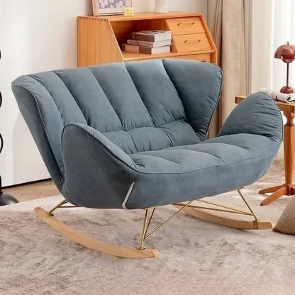Modern Upholstered Rocking Chair for Living Room Relax Image - 7