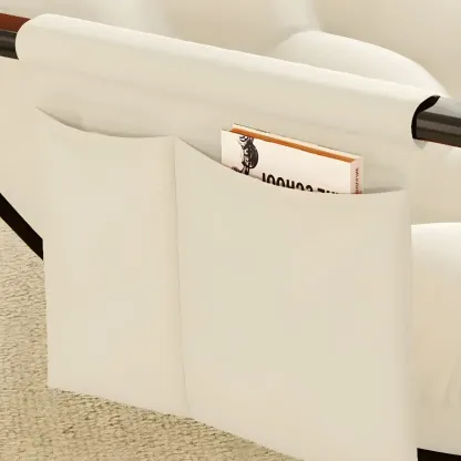 Modern 2 Seat Upholstered Rocking Chair with Track Arms Image - 12