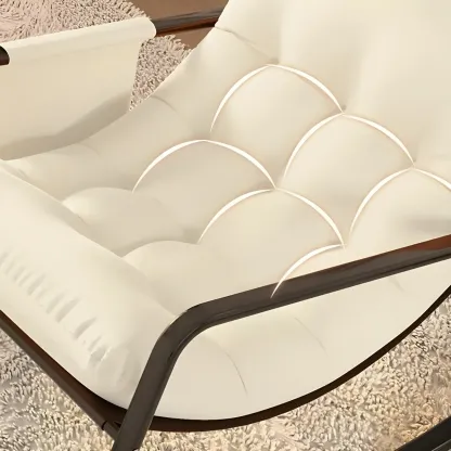 Modern 2 Seat Upholstered Rocking Chair with Track Arms Image - 13