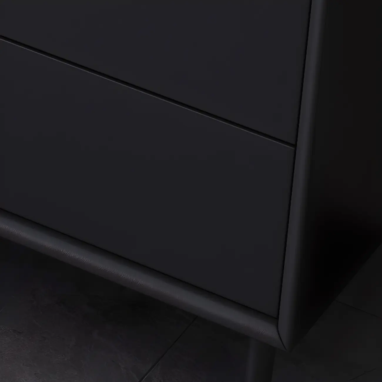 6" Modern Black Accent Cabinet for Bedroom & Living Room Image - 6 | homeyfad