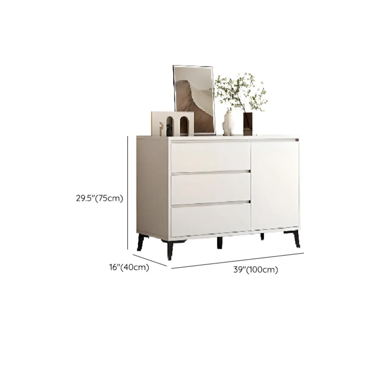 Modern Living Room Storage Cabinet with 2 Doors & 3 Drawers Image - 20 | homeyfad